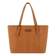 Wrangler Woven Tote Bag for Women Top Handle Satchel Handbag, Brown