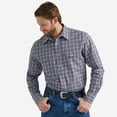 thumbnail image 1 of Wrangler Wrinkle Resist Navy Snap Plaid - Mens Shirt  - 112351594, 1 of 4