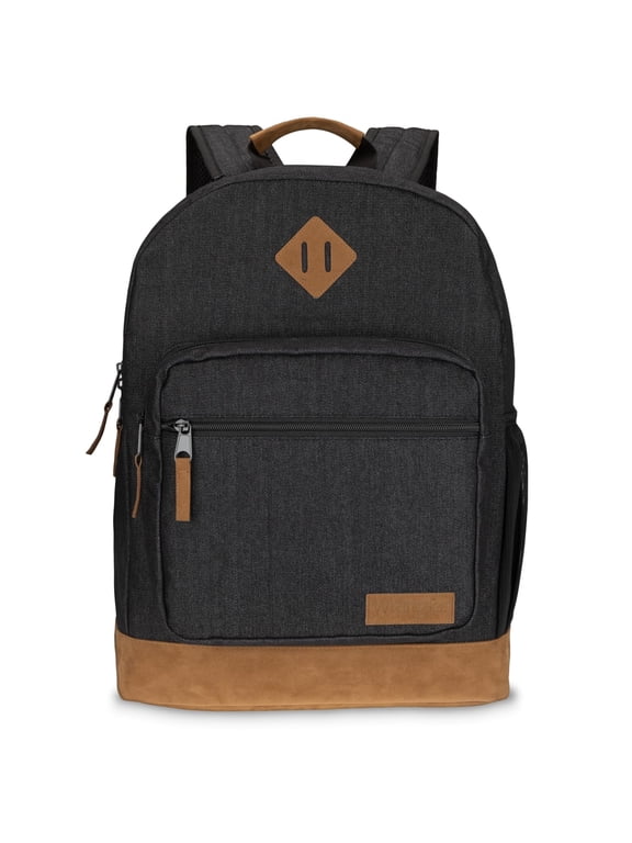 Yellowstone Backpack, Classic Logo Padded Notebook Sleeve, All Ages, Black Denim