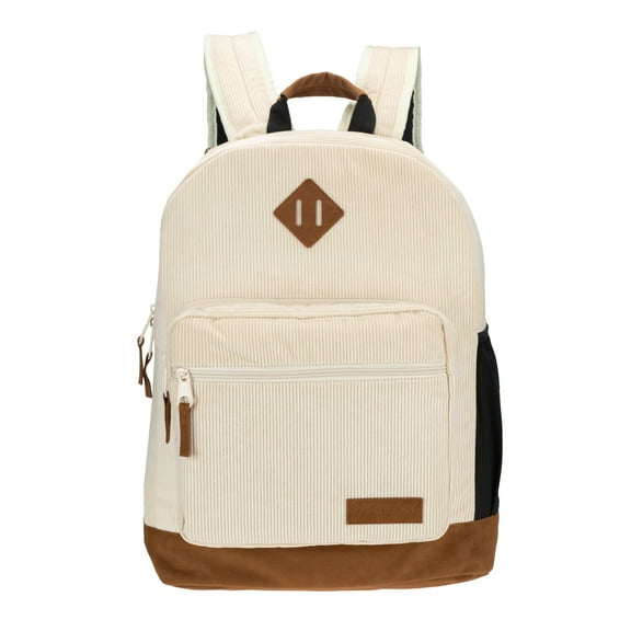 Wrangler Yellowstone Backpack, Classic Logo Resistant Padded Notebook Sleeve, All Ages, Cream
