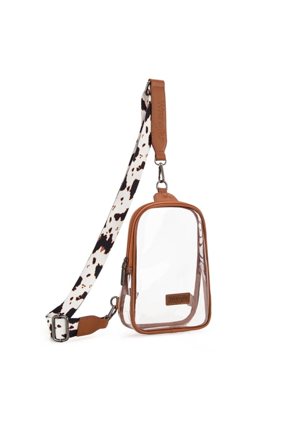 Wrangler Crossbody Clear Sling Bags for Women Stadium Approved Cross Body Purse for Sports Events Concerts