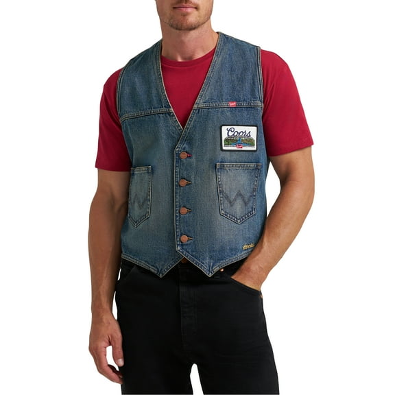 Wrangler® x Coors® Denim Vest, Sizes S-2XL