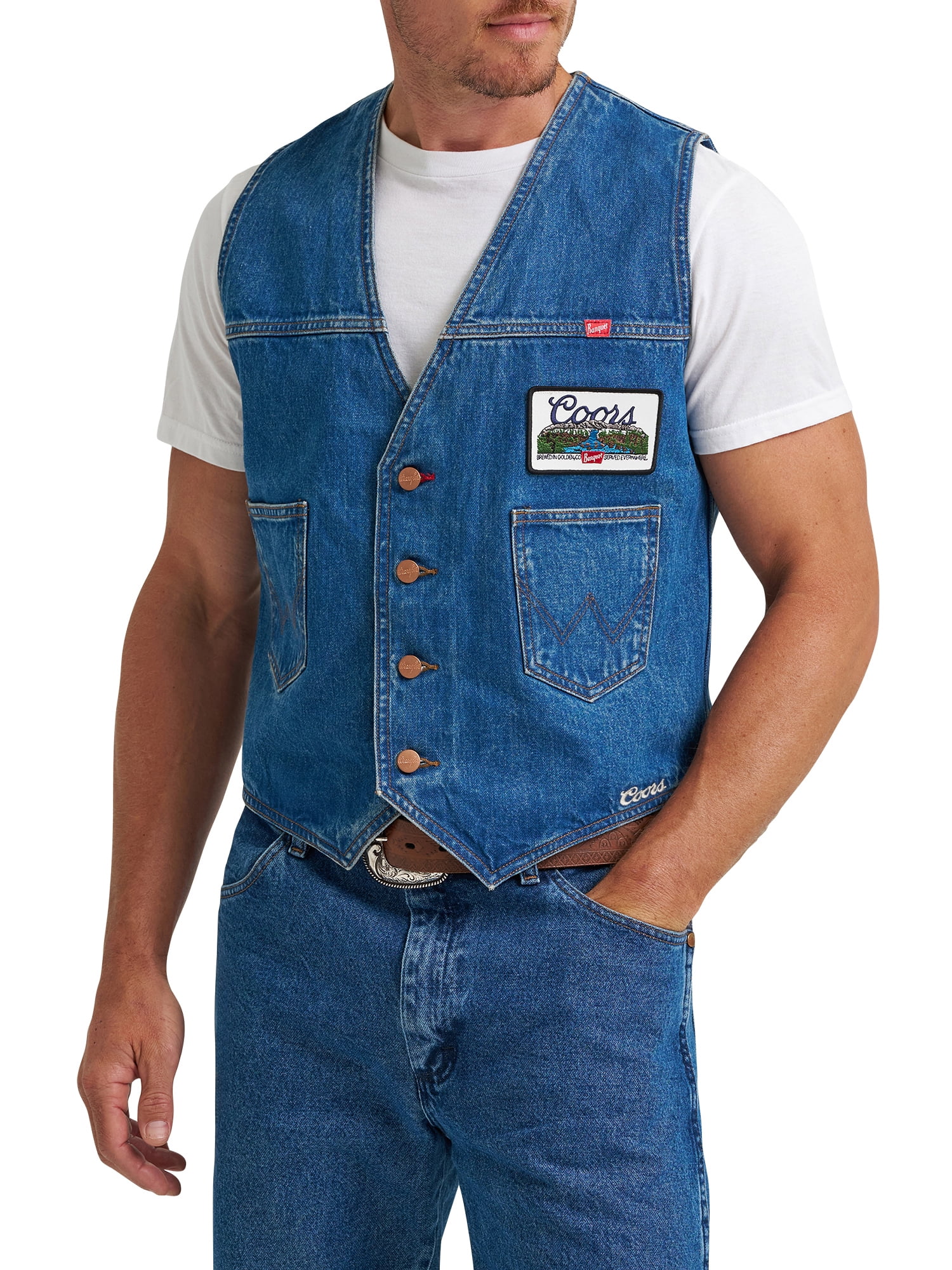 Wrangler® x Coors® Denim Vest, Sizes S-2XL