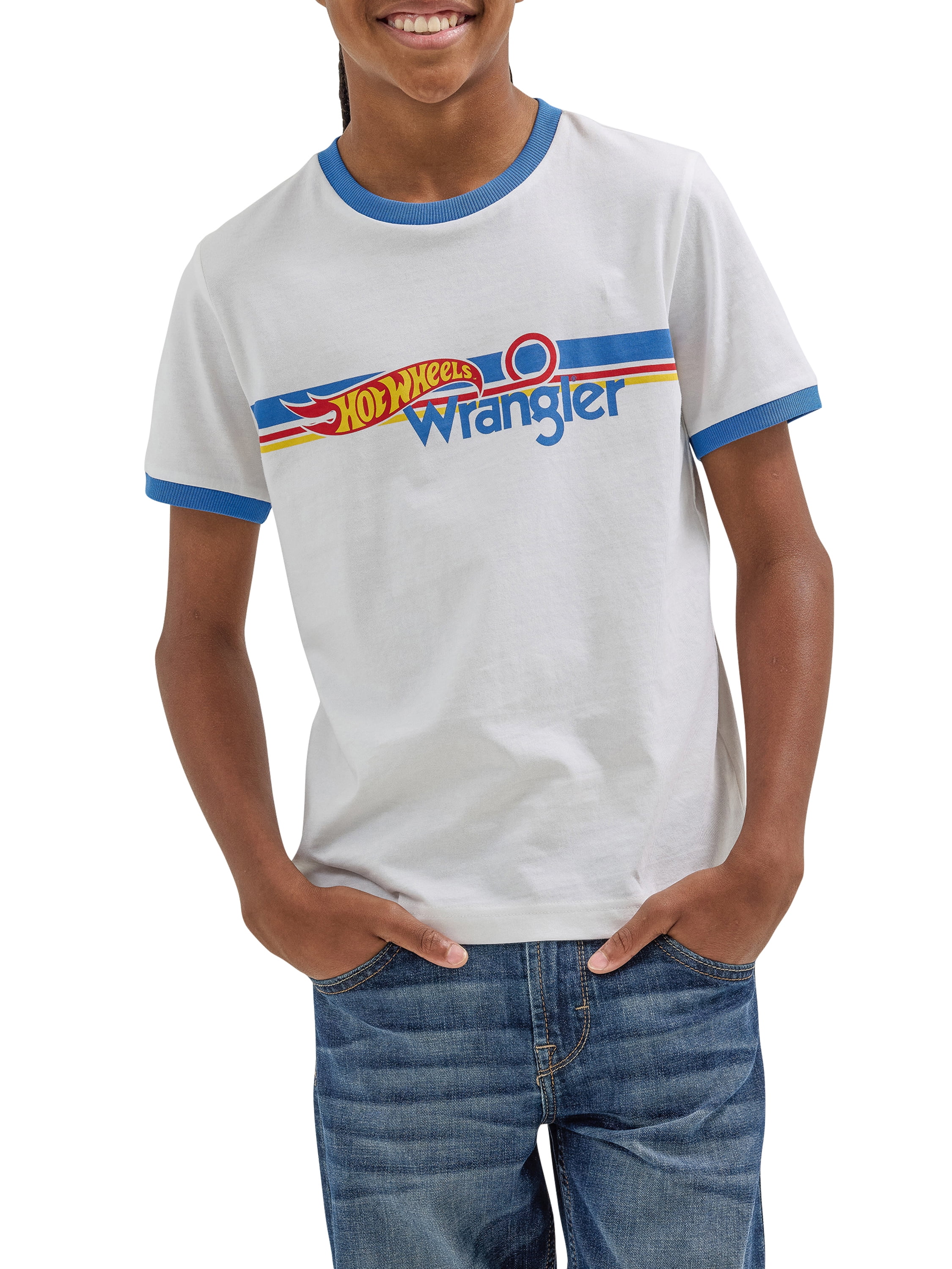 Wrangler® x Hot Wheels™ Boy's Tees (Speed Club, Logo, Ringer), Sizes S ...