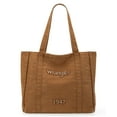 thumbnail image 1 of Wrangler Tote Bag for Women Large Denim Purses for Work Travel, A-Brown, 1 of 8