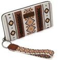 thumbnail image 1 of Wrangler Wristlet Western Wallet Boho Aztec Credit Card Holder for Women, Coffee-B, 1 of 8