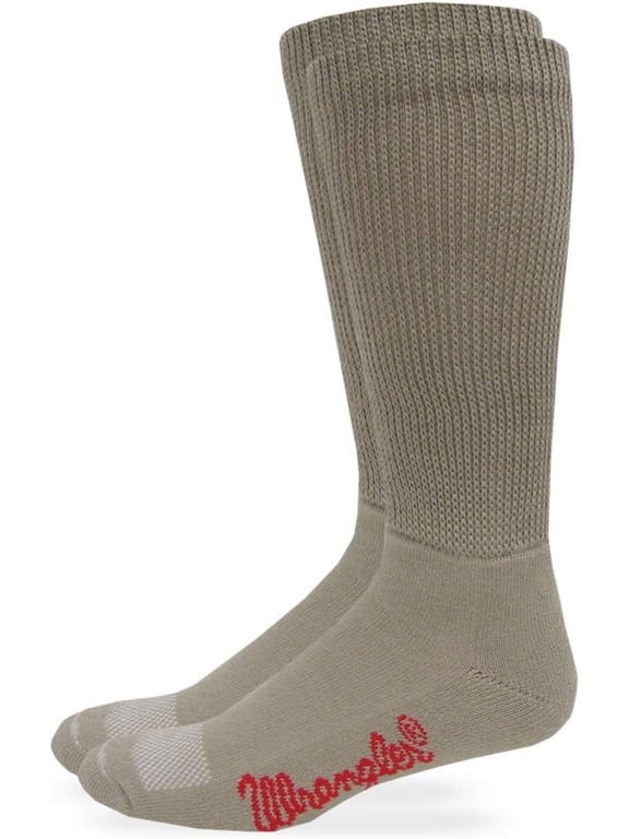 Wranglers Men's Diabetic Health Non-Binding Seamless Mid Calf Boot Crew Socks 1 Pair Pack