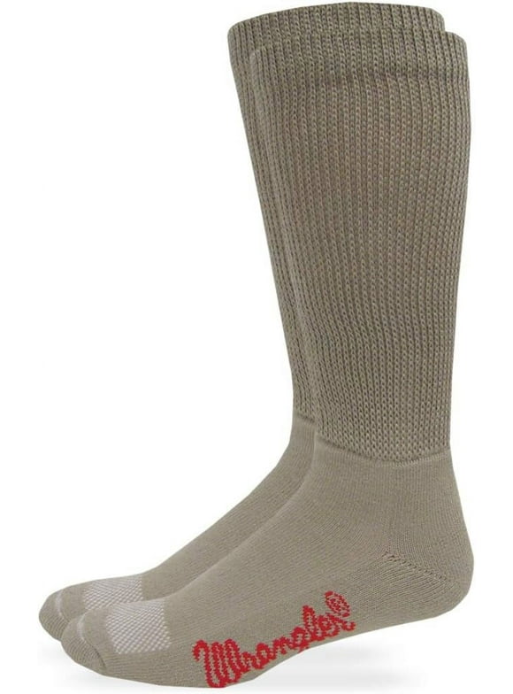 Wranglers Men's Diabetic Health Non-Binding Seamless Mid Calf Boot Crew Socks 1 Pair Pack