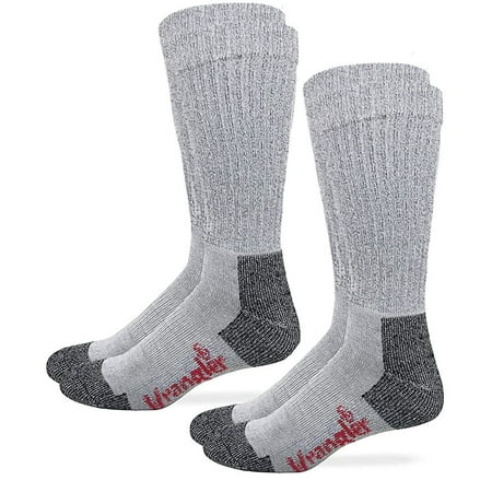 Wranglers Men's Socks, Cotton Cushion Over The Calf Work Tall Socks, 2 Pair
