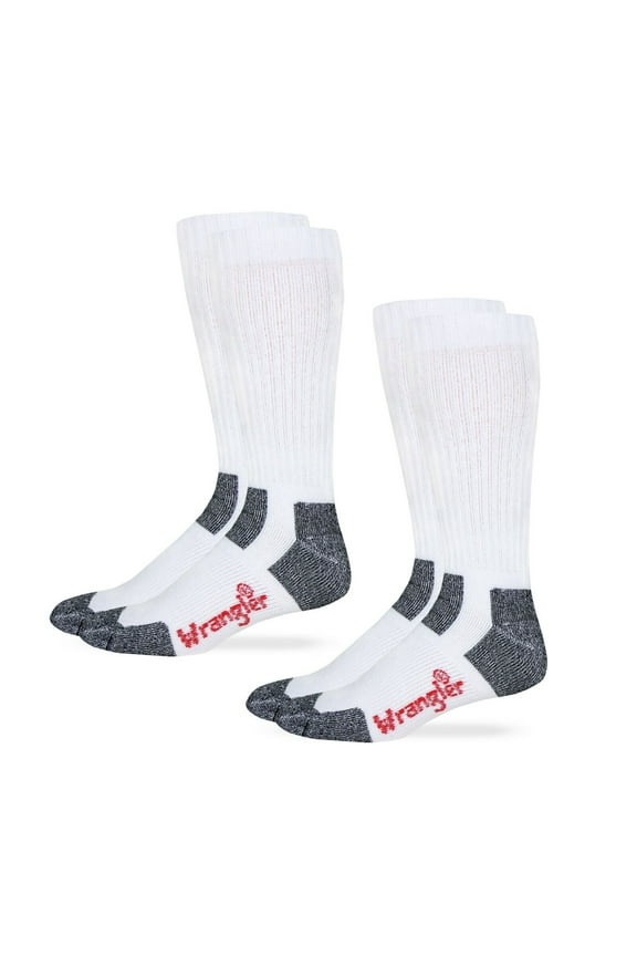 Wranglers Men's Steel Toe Full Cushion Ultr-Dri Boot Socks 2 Pair Pack