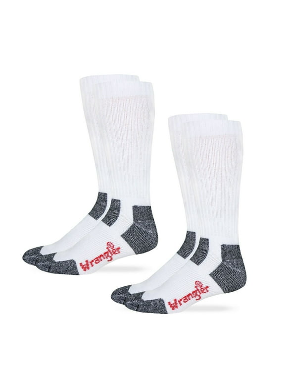 Wranglers Men's Steel Toe Full Cushion Ultr-Dri Boot Socks 2 Pair Pack
