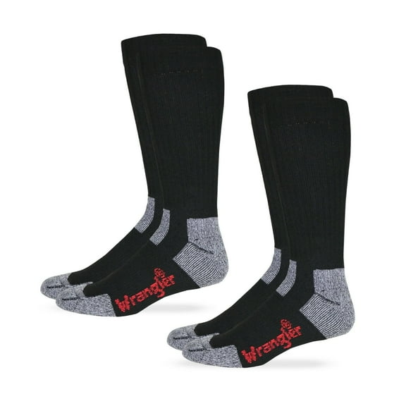 Wranglers Men's Steel Toe Full Cushion Ultr-Dri Boot Socks 2 Pair Pack