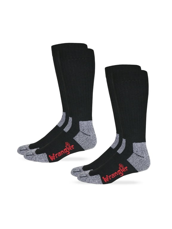 Wranglers Men's Steel Toe Full Cushion Ultr-Dri Boot Socks 2 Pair Pack