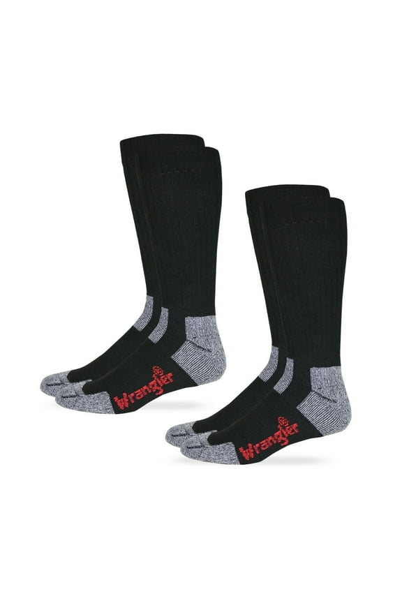 Wranglers Men's Steel Toe Full Cushion Ultr-Dri Boot Socks 2 Pair Pack