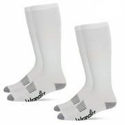 WESTERN Wranglers Men's Wellington Cushion Smooth Toe Tall Mid Calf Work Boot Socks 2 Pair Pack