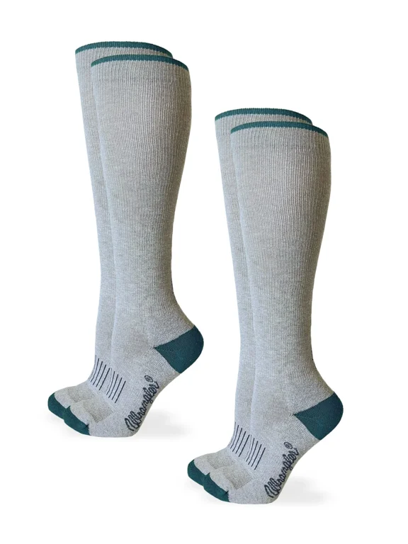 Wranglers Womens Long Live Cowgirls Seamless Cushion Knee High Boot Socks 2 Pair Pack