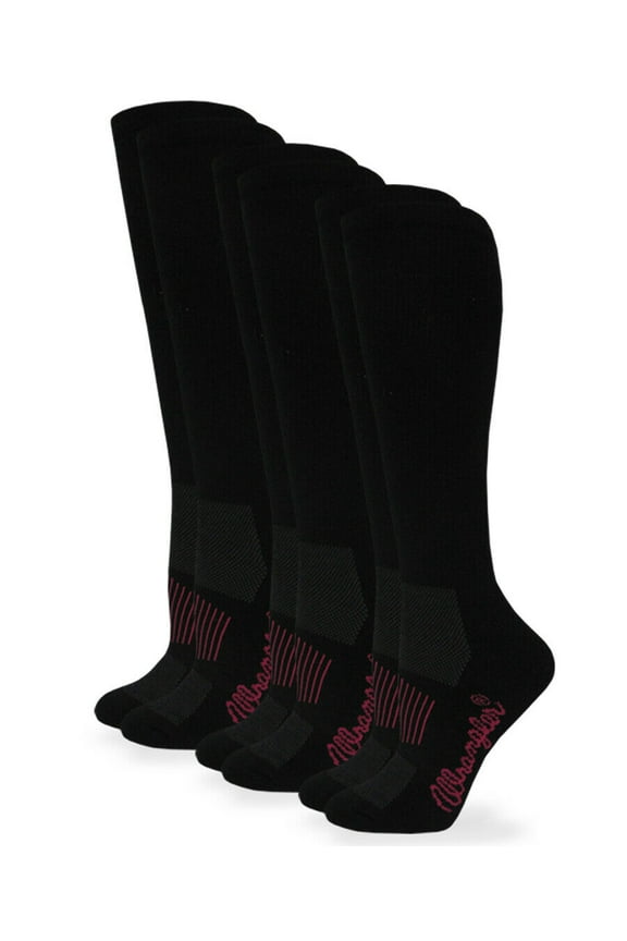 Wranglers Womens Socks, Western Cushion Sport Boot Knee High Tall Socks, 3 Pair