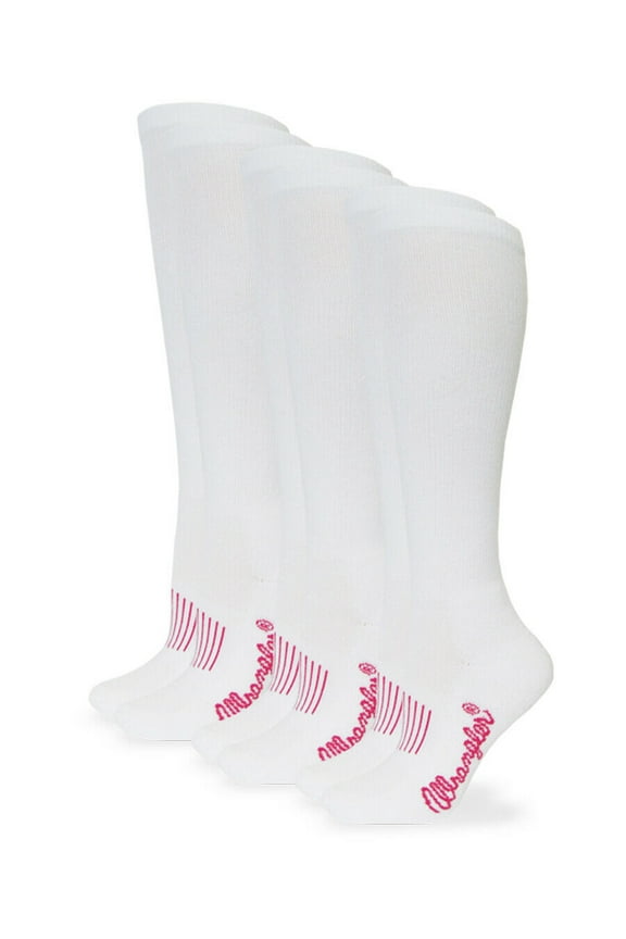 Wranglers Womens Socks, Western Cushion Sport Boot Knee High Tall Socks, 3 Pair