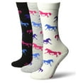 thumbnail image 1 of Wranglers Womens Socks, Western Pattern Horse Riding Cushion Boot Crew Socks, 3 Pair, 1 of 4