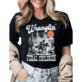 thumbnail image 1 of Wranglin' Feral Children Western Desert Graphic Tees Womens T-shirt Black/White S-5XL Shirts Cowgirl Mom Tops, 1 of 4