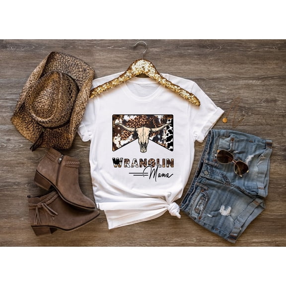 Wranglin Mama shirt, mommy and me outfits, Western Clothes, mama and mini, Country Shirts, Western Graphic Tee, western shirt, cowboy shirt, All Size S-5Xl