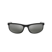 Ray-Ban Unisex Size 62 Rectangular Predator 2 Sunglasses with Case, Black/Dark Gray