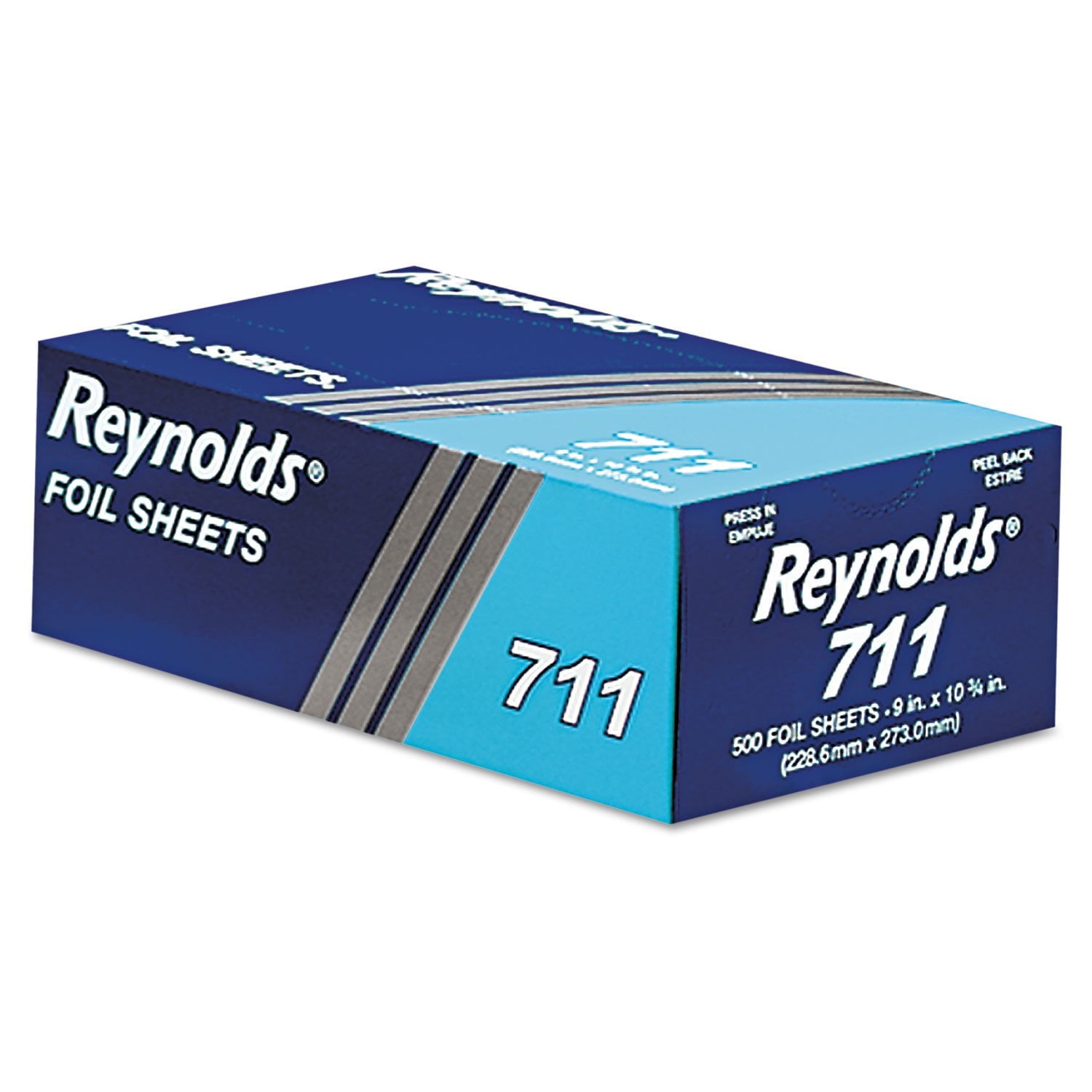 Wrap 711 Pop-Up Interfolded Aluminum Foil Sheets, 9 x 10 3/4, Silver, 6 Packs of 500 (Case of 3000 Sheets)