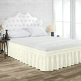thumbnail image 1 of Wrap Around Bed Skirt Ivory Full XL Size 24 Inch Tailored Drop, Soft Double Brushed Hotel Quality Microfiber Bed Skirt Luxury, Easy to Care Wrinkle & Fade Resistance, 1 of 3