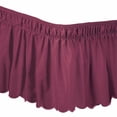 thumbnail image 1 of Wrap Around Bed Skirt , Elastic Dust Ruffle with 15 Inch Tailored Drop, Easy to Install Fade Resistant Fabric Bedskirts, Adjustable Elastic Belt for Size Bed, Washable Ruffle Skirt (Red), 1 of 1