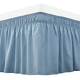 thumbnail image 1 of Wrap Around Bed Skirts 15" Drop, Fully Elastic Dust Ruffle, Soft and Luxury, Fade Resistant, Machine Washable Luxurious Fabric, Olympic Queen Size - Light Blue Solid., 1 of 4
