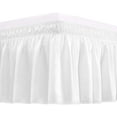 thumbnail image 1 of Wrap Around Bed Skirts 30" Drop, Fully Elastic Dust Ruffle, Soft and Luxury, Fade Resistant, Machine Washable Luxurious Fabric, Full Size - White Solid., 1 of 4
