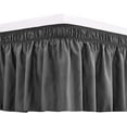thumbnail image 1 of Wrap Around Bed Skirts 30" Drop, Fully Elastic Dust Ruffle, Soft and Luxury, Fade Resistant, Machine Washable Luxurious Fabric, Twin XXL Size - Dark Gray Solid., 1 of 4