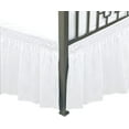 Wrap Around Bed Skirts with Split Corners for Queen Beds 15" Drop