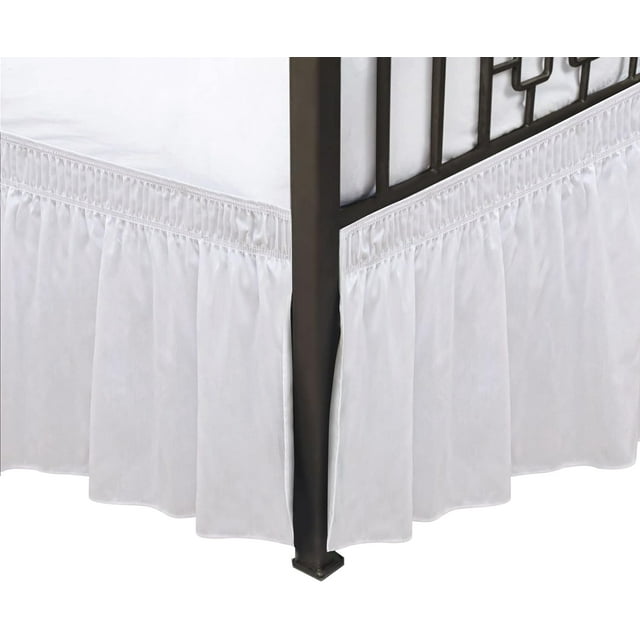 Wrap Around Bed Skirts with Split Corners for Queen Beds 16