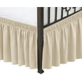 Wrap Around Bed Skirts with Split Corners for Queen Beds 18" Drop
