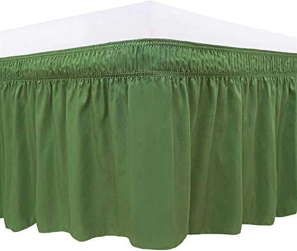 Wrap Around Bed Skirts With 16" Drop Three Sides Fabric Adjustable
