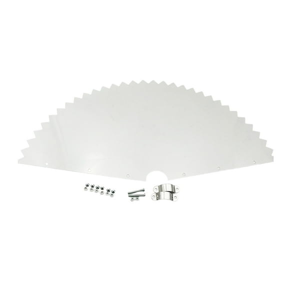 Wrap-Around Birds Feeder Squirrel Baffle with Serrated Edge Weather-proof Outside Hanging Bird House Pole Mount Transparent Raccoon Squirrels Rodents Guard