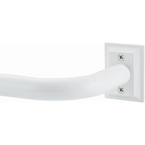 Wrap Around Curtain Rod for 28 to 160 Inch Windows, Splicing Structure, 1 Inch Blackout Curved Drapery Rod, Matte White, Wall & Ceiling Mount