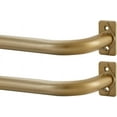thumbnail image 1 of Wrap Around Curtain Rods 2 Pack, Antique Gold Curtain Rods 28-48 Inch, Adjustable Window Curtain Rods Room Darkening, Heavy Duty 1-Inch Diameter Telescoping Drapery Rod, 1 of 7