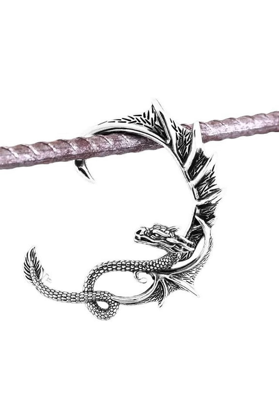 Wrap Around Dragon Post Earring 316L Stainless Steel Above Ear Crawler Climber