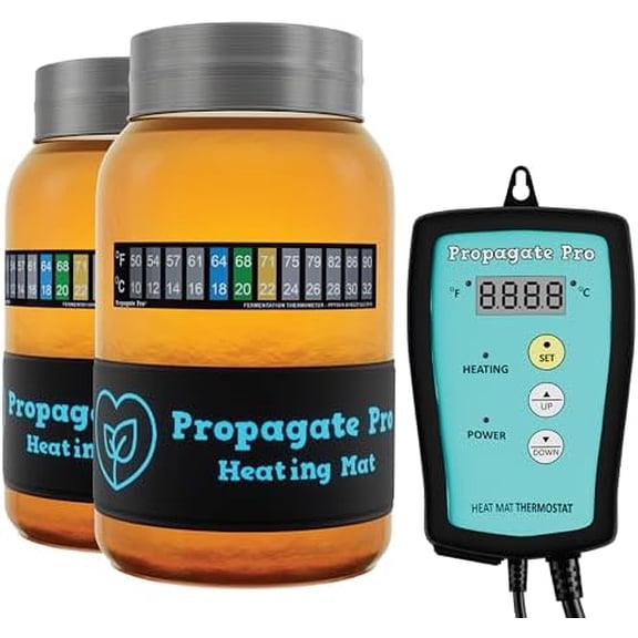 Wrap Around Kombucha Heater Belt | Brewing and Fermentation Heat Mat Warmer | Keeps Your SCOBY Happy and Productive with Stickon Thermometer$$Home Decor, Kitchen, & Other