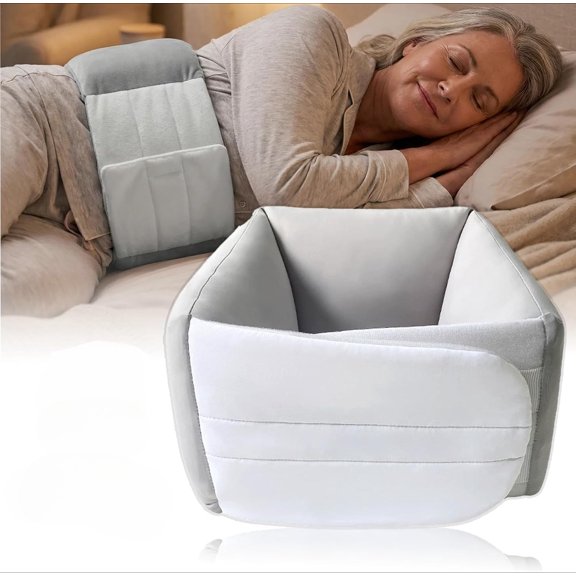 Wrap-Around Lumbar Support Pillow with Breathable Ice-Silk Fabric, for Bed, Car & Office