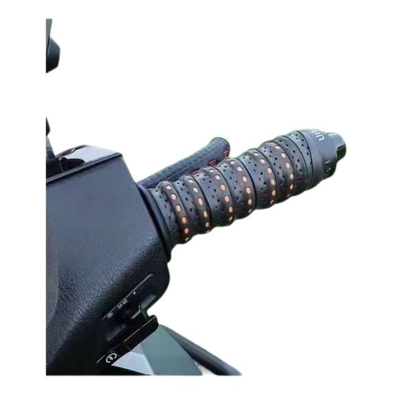 Wrap-Around Motorcycle Grips,Anti-Slip Handlebar Grips with Air Vent Holes,Universal Shock-Absorbing Dirt Accessories for Motorcycles Bikes Black
