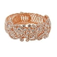 thumbnail image 1 of Wrap Around Rhinestone Flowers Wide Bangle Bracelet, 1 of 2