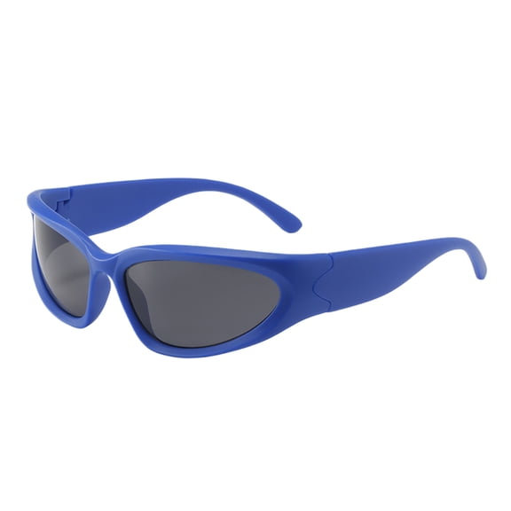 Wrap Around Sport Sunglasses for Men Women Futuristic Oval Shield Glasses with 400