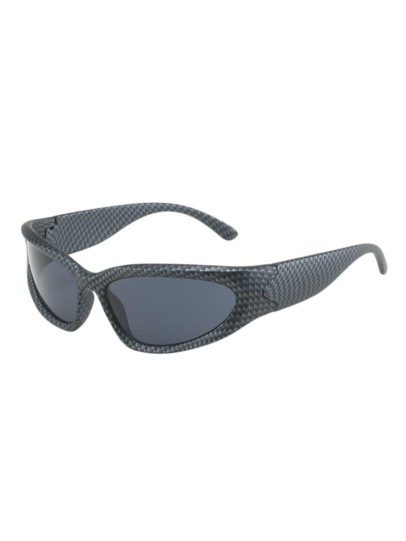 Wrap Around Sunglasses for Men Women – Cool Cyber Y2K Sports Shades with UV400 Protection – 2000s Style Shield Glasses for Driving Cycling
