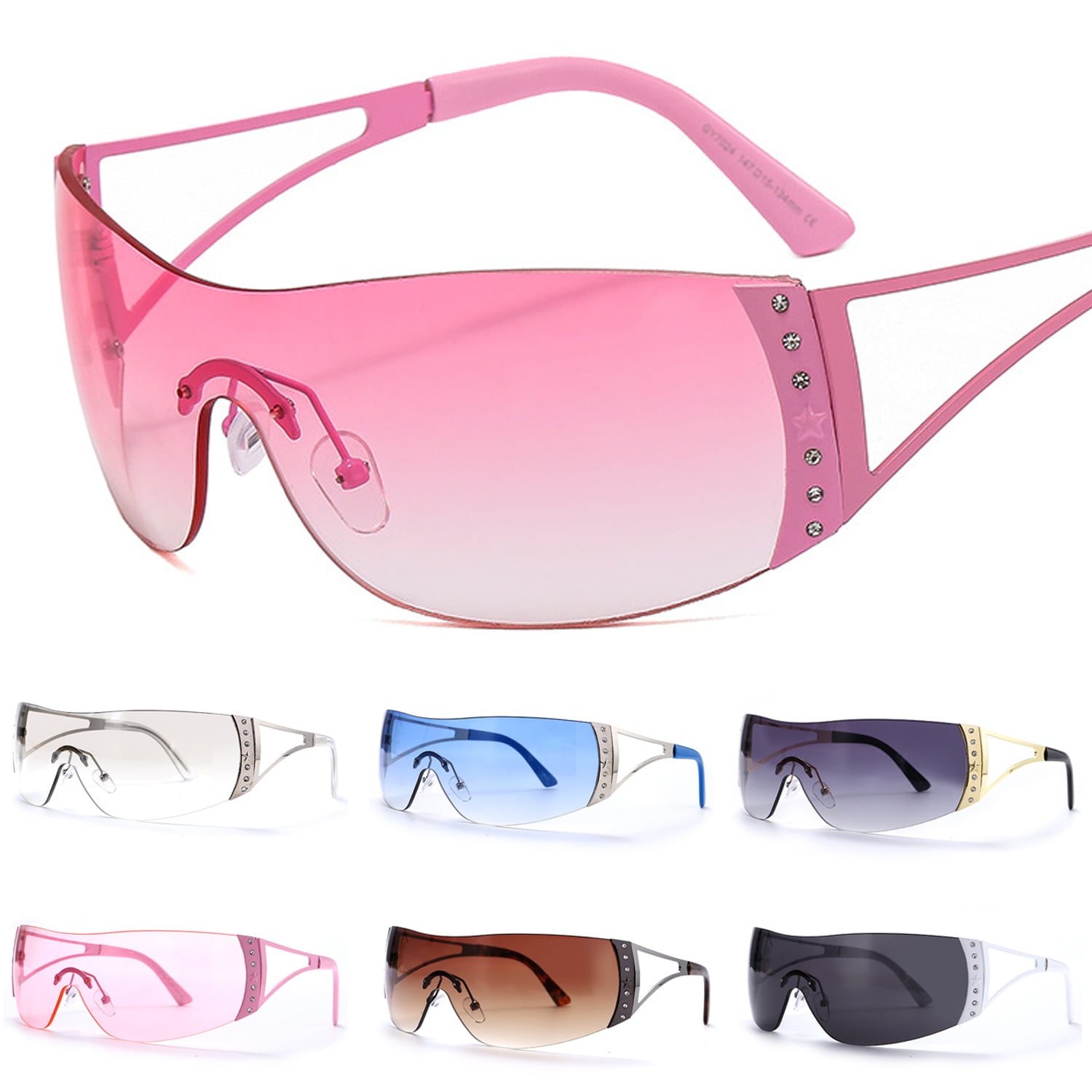 Wrap Around Sunglasses for Women Men Fashion Eyewear Y2k Futuristic  Sunglasses