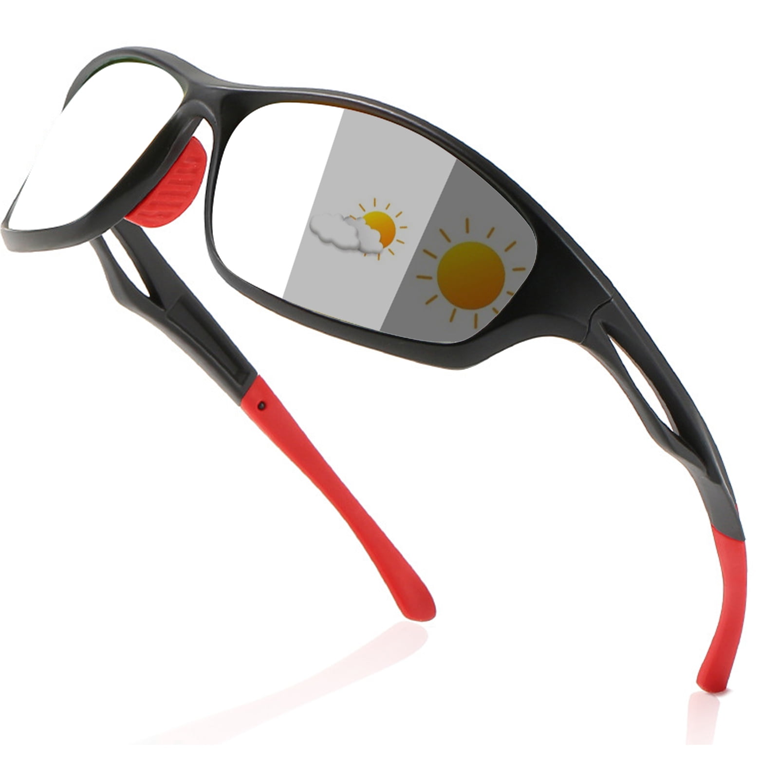 Wrap Around Transition Sunglasses Photochromic Full Lens Reading Glasses for Men Cycling Driving Sports Sunglasses Readers Safety Sunglasses Walmart