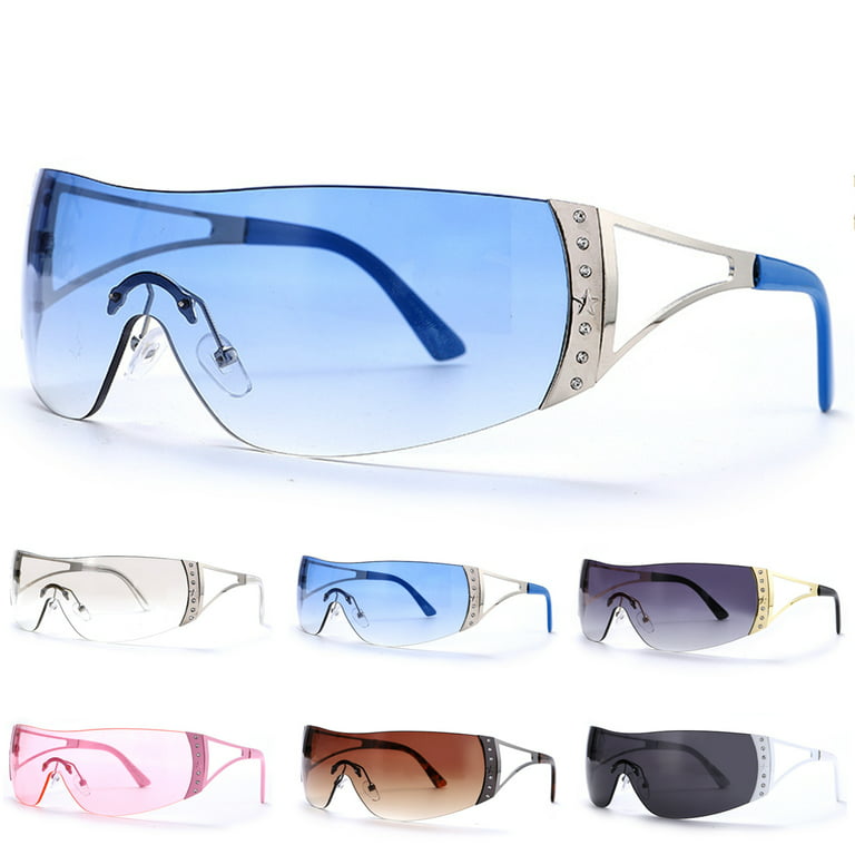 Trendy Wrap Around Polarized Sunglasses - Long Keeper Women Men Y2K Fashion  Chic Futuristic Oval Outdoor Sport Sun Glasses