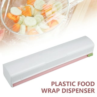 KAMMAK Plastic Wrap with Slide Cutter 300 Square Foot Roll Cling Wrap for  Food BPA-Free Microwave-Safe Kitchens Quick Cut Food Service Film - 4 Pack